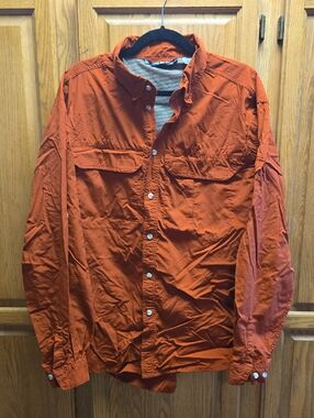 REI Long Sleeve UPF 40 Shirt Mens  XL EUC Hiking Fishing